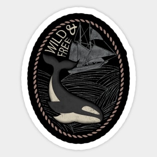 Orca Whale - Wild and Free Animal Ocean Sticker